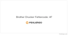 Brother Drucker Fehlercode: 4F