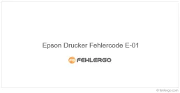 Epson Drucker Fehlercode E-01
