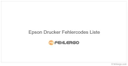 Epson Drucker Fehlercodes Liste