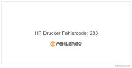 HP Drucker Fehlercode: 283