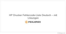 HP Drucker Fehlercode-Liste Deutsch – mit Lösungen