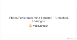 iPhone Fehlercode 4013 beheben – Ursachen, Lösungen