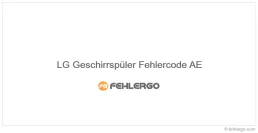 LG Geschirrspüler Fehlercode AE