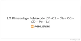 LG Klimaanlage Fehlercode [C1~C9 – CA – CC – CD – Po – Lo]