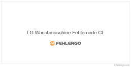 LG Waschmaschine Fehlercode CL