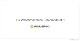LG Waschmaschine Fehlercode dE1