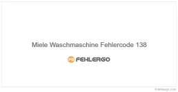 Miele Waschmaschine Fehlercode 138