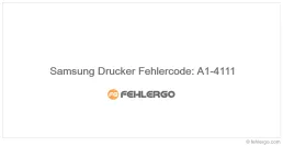 Samsung Drucker Fehlercode: A1-4111