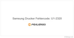 Samsung Drucker Fehlercode: U1-2320