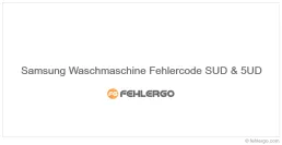 Samsung Waschmaschine Fehlercode SUD & 5UD