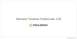 Siemens Trockner Fehlercode: CrE