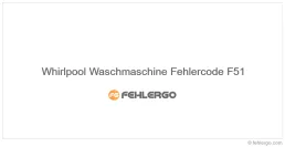 Whirlpool Waschmaschine Fehlercode F51
